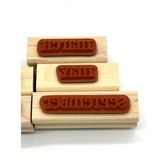 Stampin' Up! Full Calendar Rubber Rubber Stamps Months Double Mounted 114966 - Picture 5 of 11